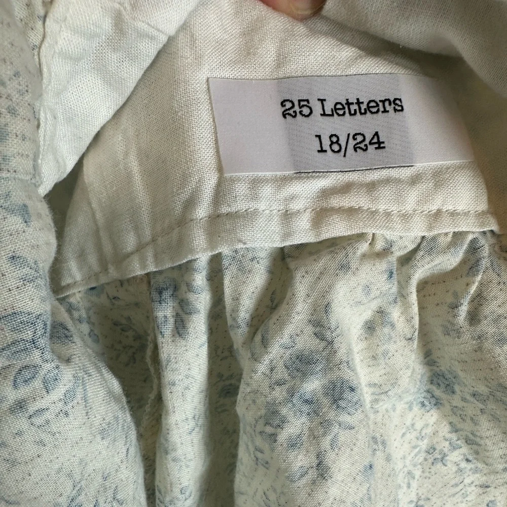25 Letters Handmade Vintage Inspired Toddler‎ Floral Dress Pinafore